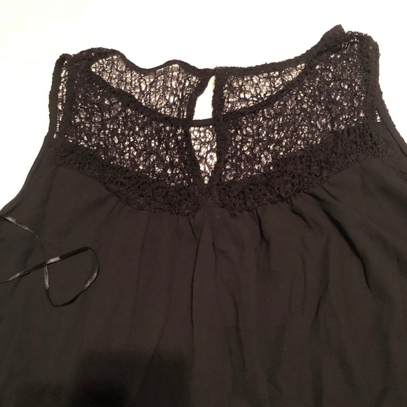 Addition Elle size 16 sexy black blouse, lacy embellishments, new or like new - Picture 2 of 4